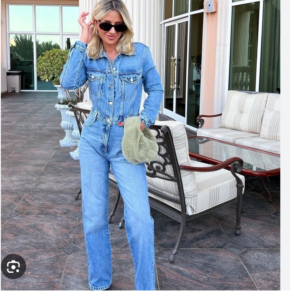 Denim jumpsuit zara on sale